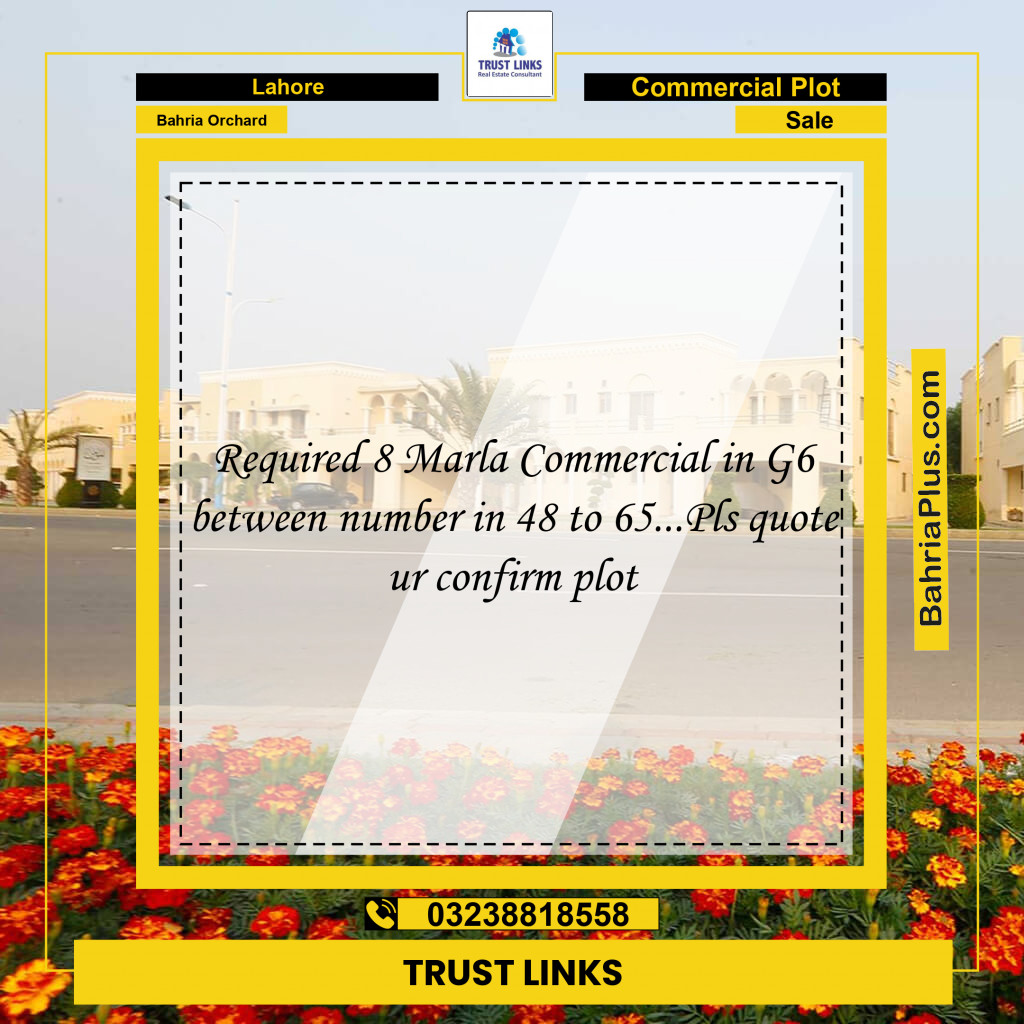 Commercial Plot for Sale in Bahria Orchard, Lahore - (BP-308223)