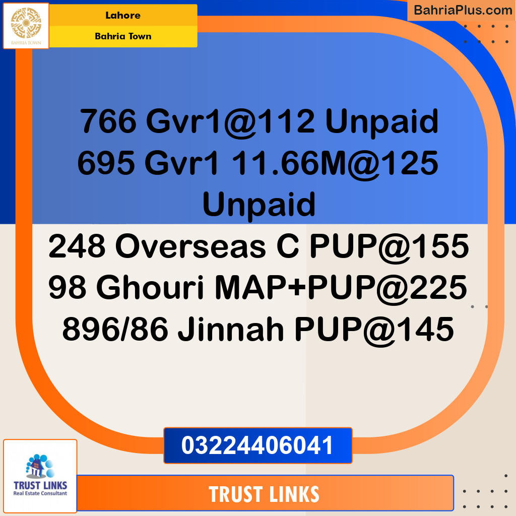 10 Marla Residential Plot for Sale in Bahria Town, Lahore - (BP-308270)