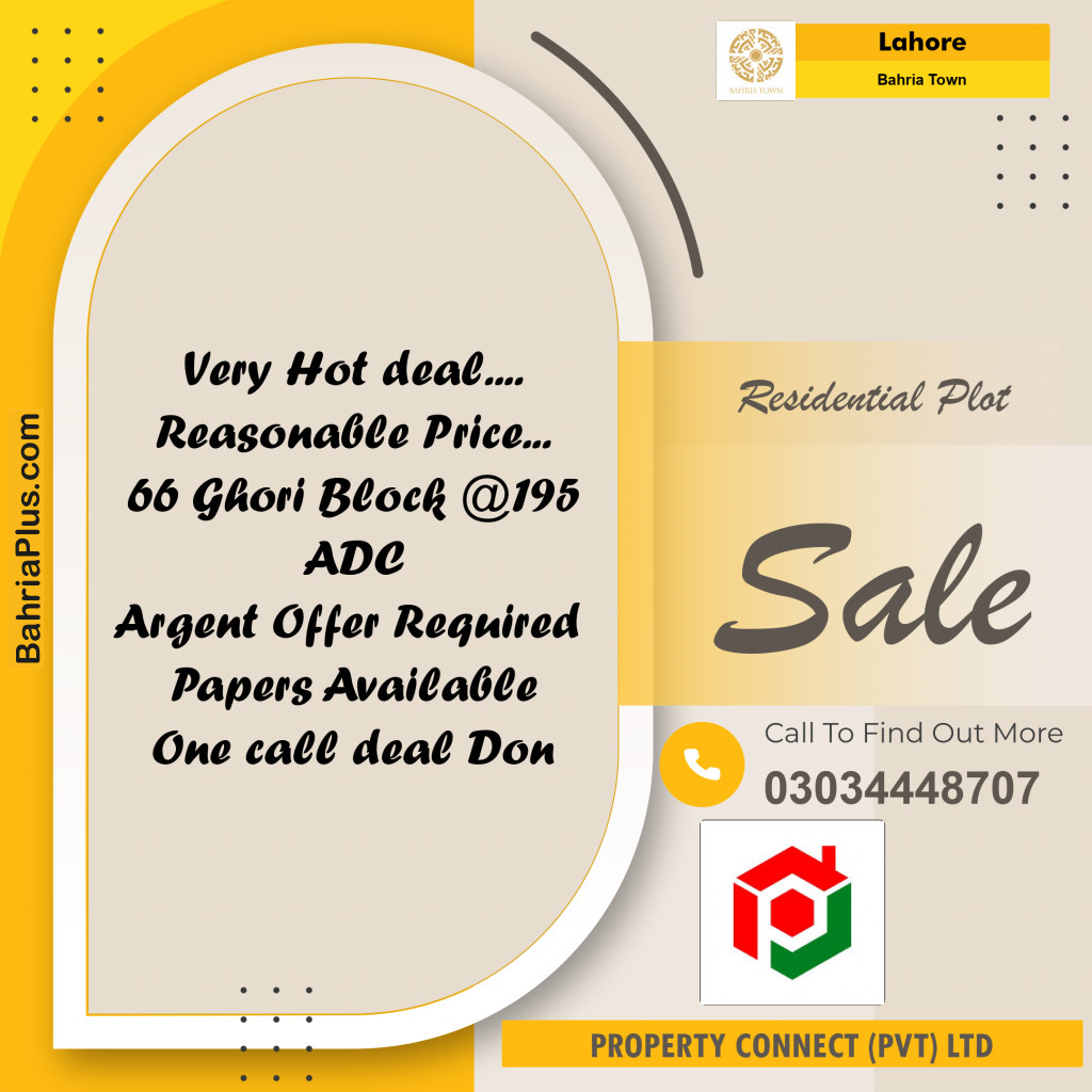 Residential Plot for Sale in Bahria Town, Lahore - (BP-308318)
