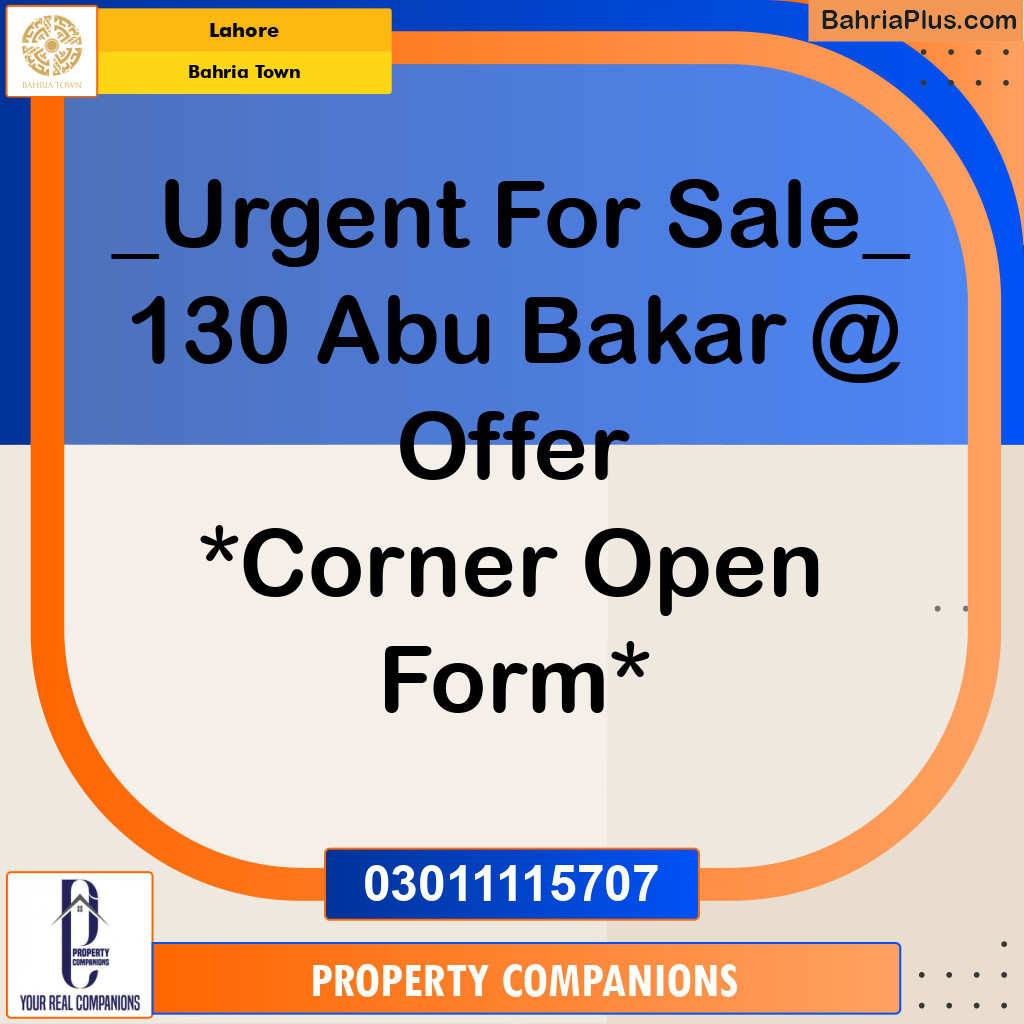 Residential Plot for Sale in Bahria Town, Lahore - (BP-308329)