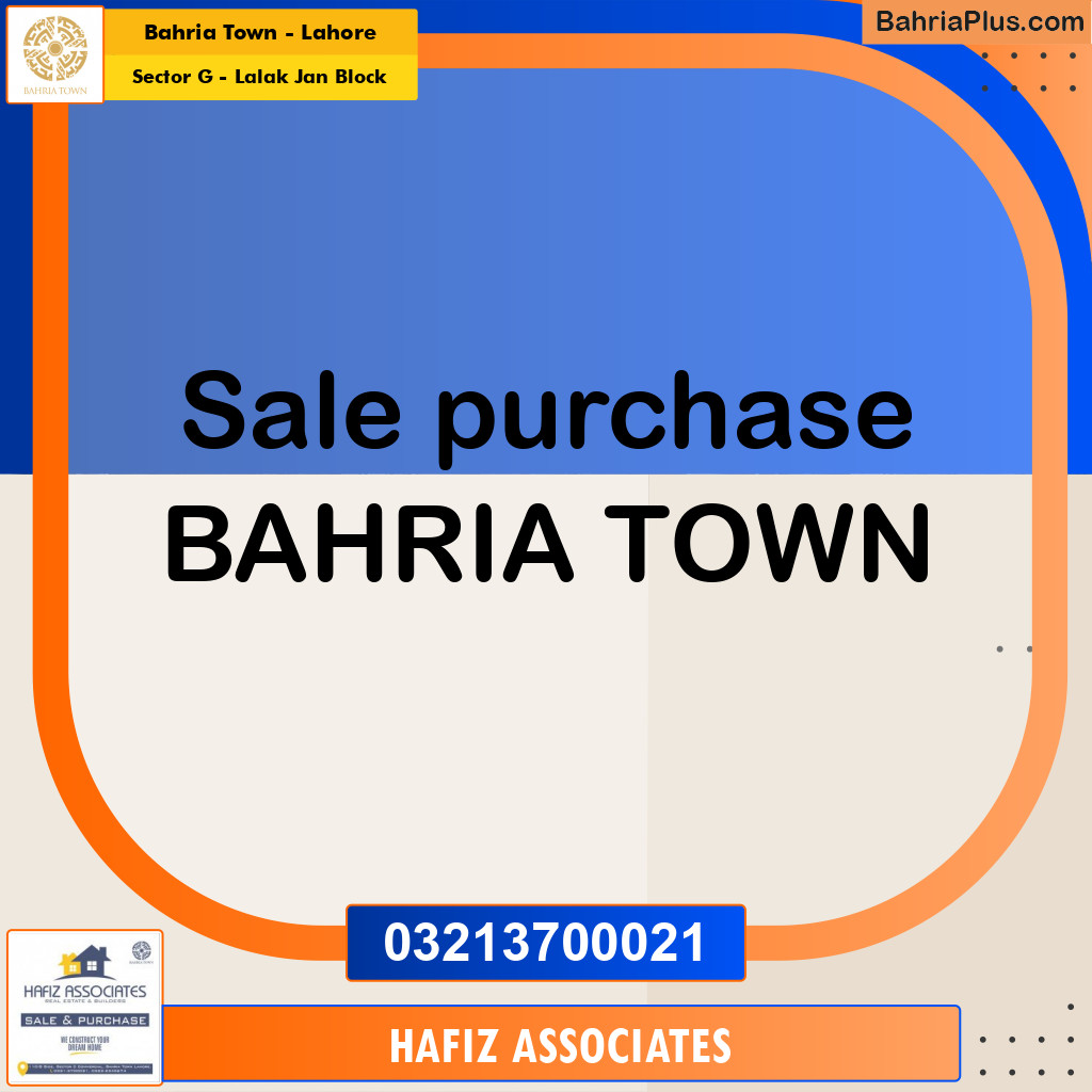 5 Marla Residential Plot for Sale in Sector G - Lalak Jan Block -  Bahria Town, Lahore - (BP-308349)