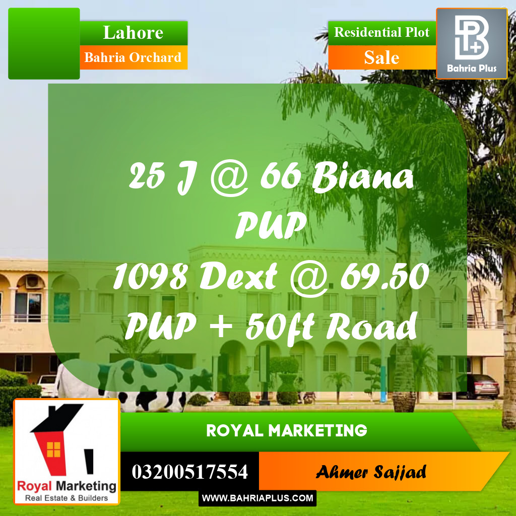 Residential Plot for Sale in Bahria Orchard, Lahore - (BP-308381)