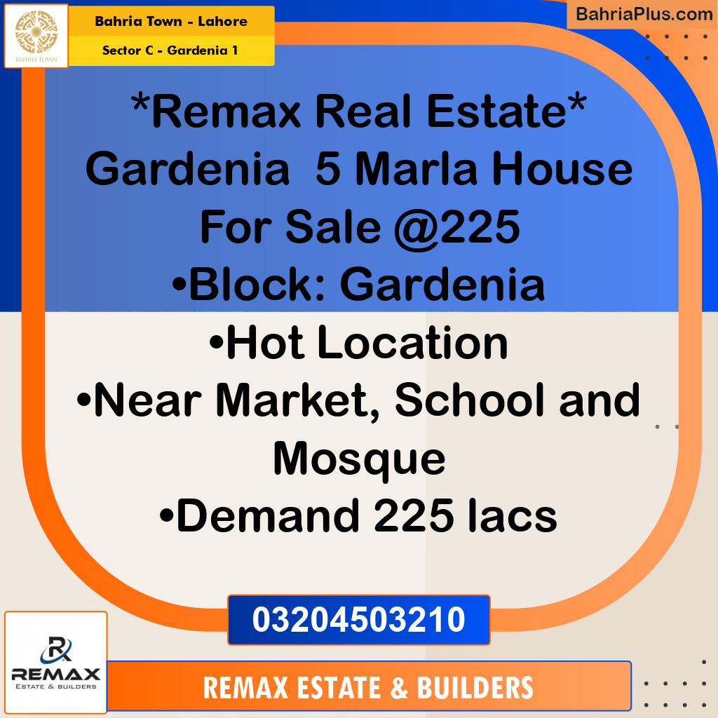 5 Marla Residential Plot for Sale in Sector C - Gardenia 1 -  Bahria Town, Lahore - (BP-308447)