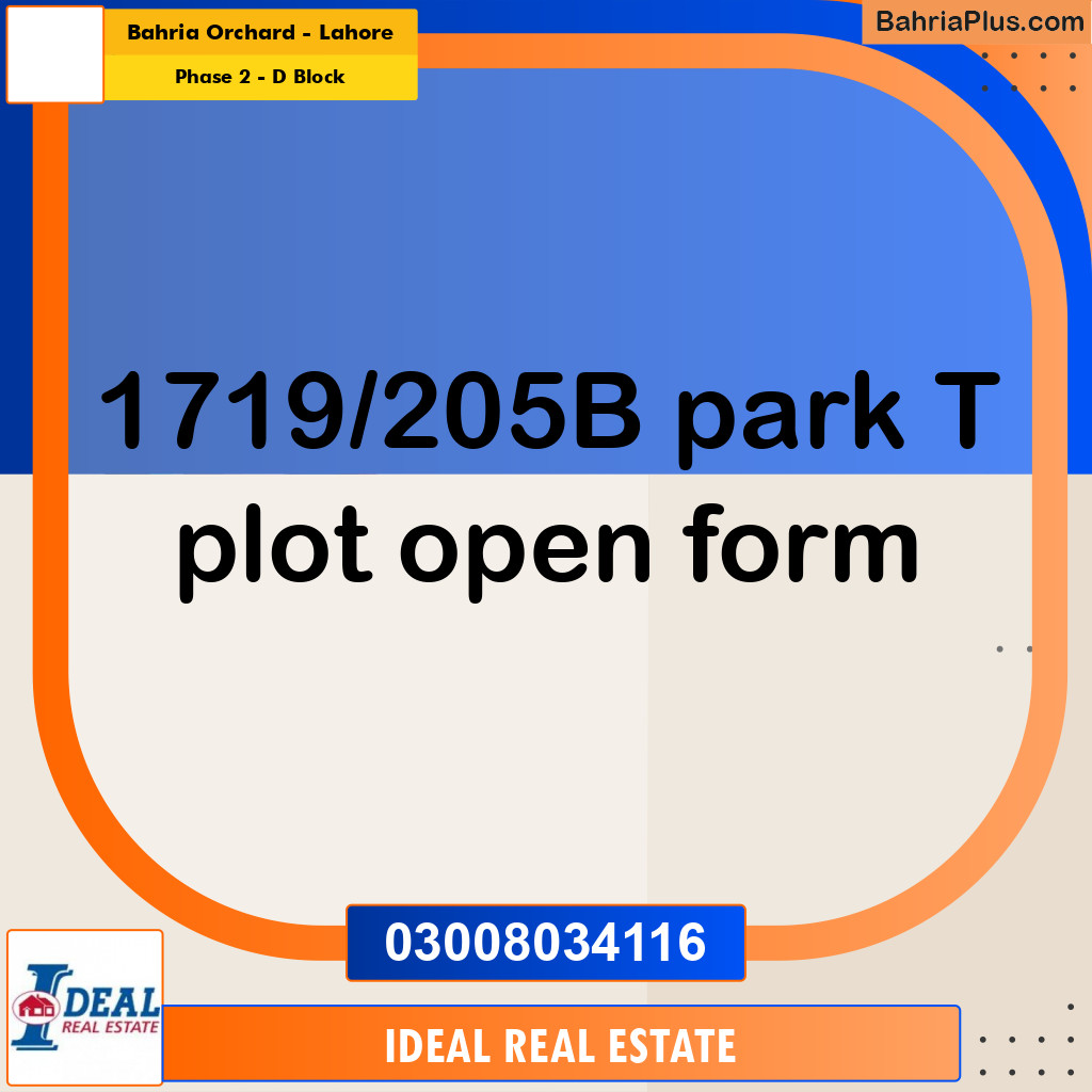 10 Marla Residential Plot for Sale in Phase 2 - D Block -  Bahria Orchard, Lahore - (BP-308460)