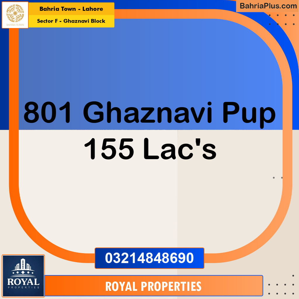 10 Marla Residential Plot for Sale in Sector F - Ghaznavi Block -  Bahria Town, Lahore - (BP-308487)