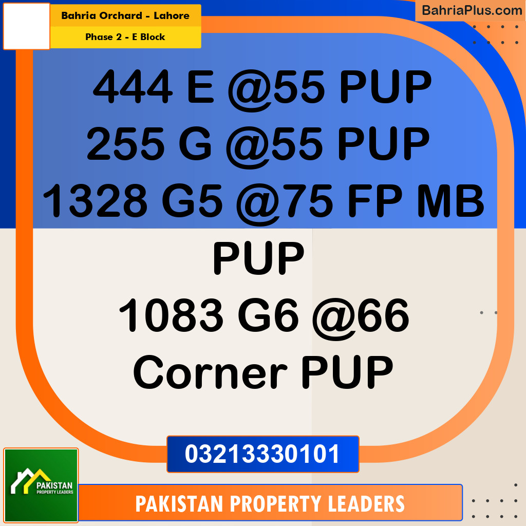 5 Marla Residential Plot for Sale in Phase 2 - E Block -  Bahria Orchard, Lahore - (BP-308568)