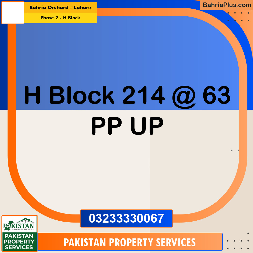 8 Marla Residential Plot for Sale in Phase 2 - H Block -  Bahria Orchard, Lahore - (BP-308676)