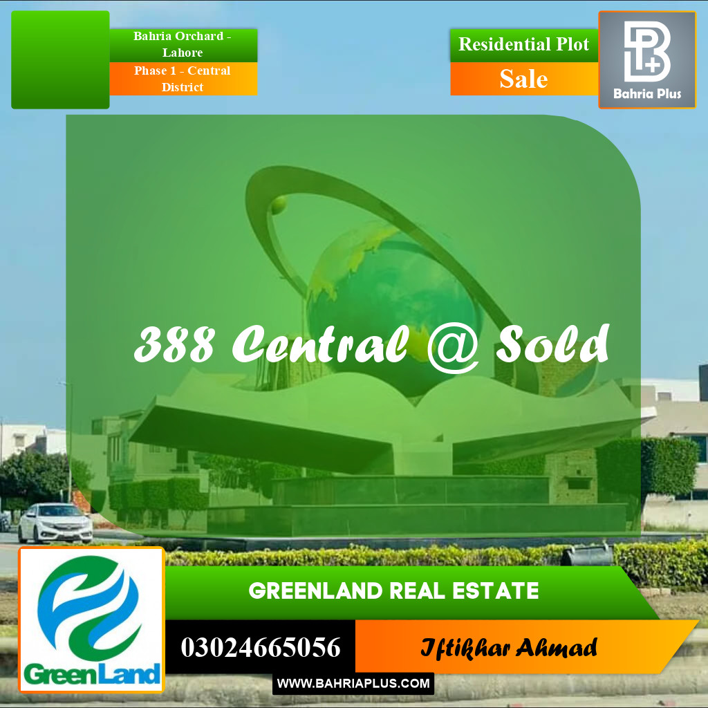 10 Marla Residential Plot for Sale in Phase 1 - Central District -  Bahria Orchard, Lahore - (BP-308740)