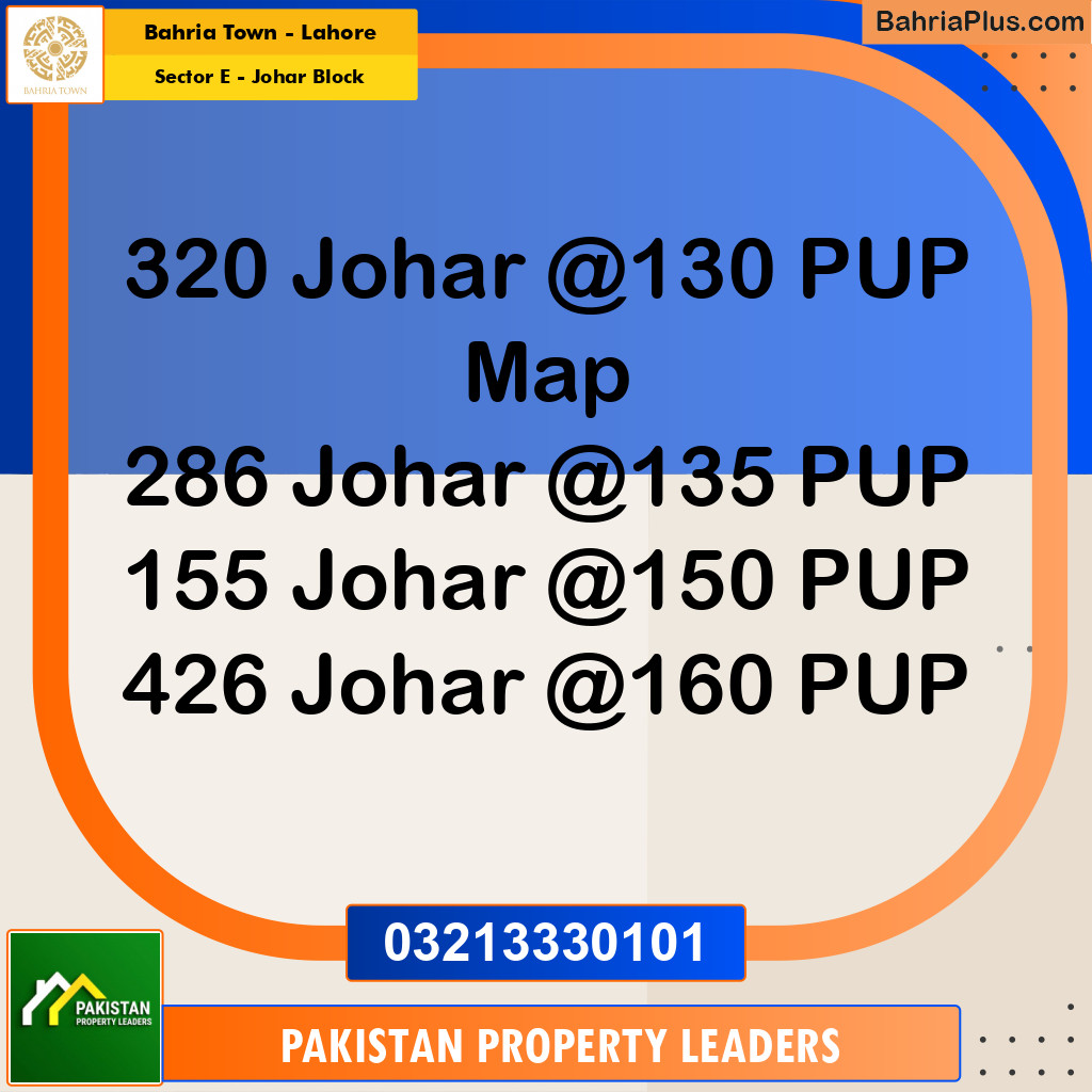 10 Marla Residential Plot for Sale in Sector E - Johar Block -  Bahria Town, Lahore - (BP-308765)