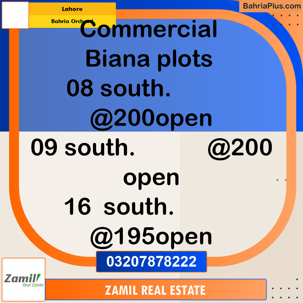 5 Marla Commercial Plot for Sale in Bahria Orchard, Lahore - (BP-308857)