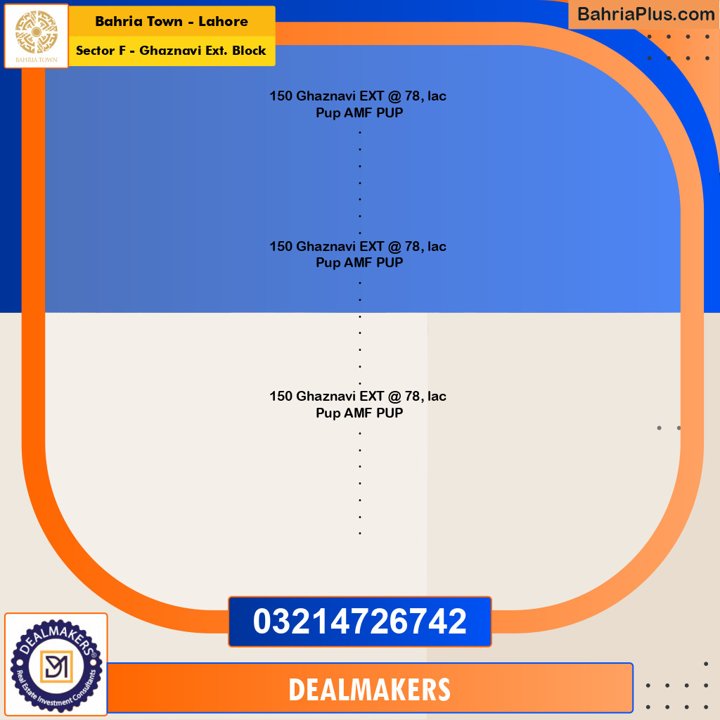5 Marla Residential Plot for Sale in Sector F - Ghaznavi Ext. Block -  Bahria Town, Lahore - (BP-308879)