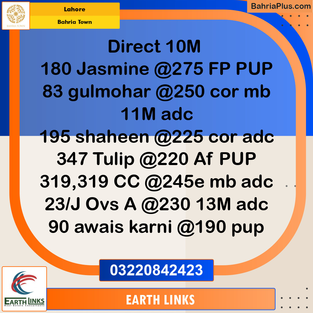 Residential Plot for Sale in Bahria Town, Lahore - (BP-308889)