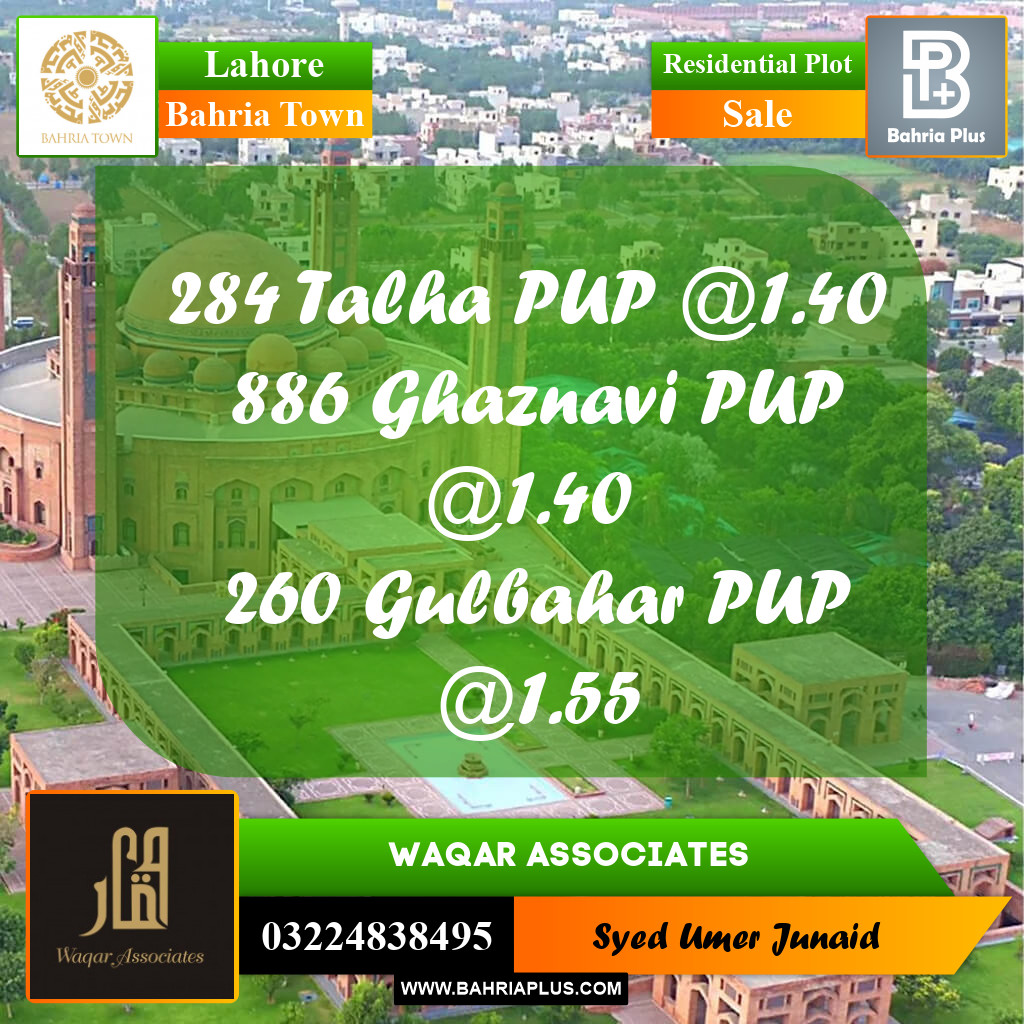 Residential Plot for Sale in Bahria Town, Lahore - (BP-309063)