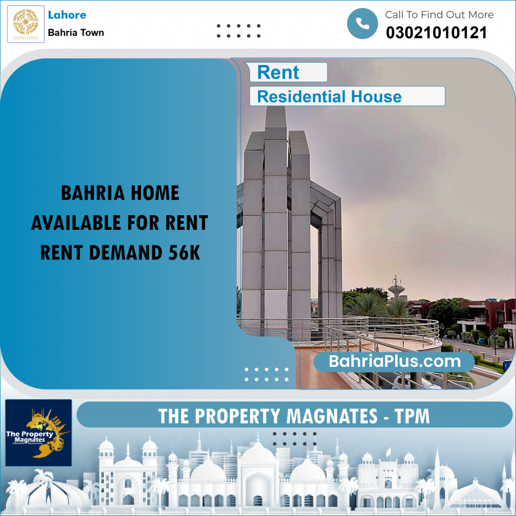 Residential House for Rent in Bahria Town, Lahore - (BP-309151)
