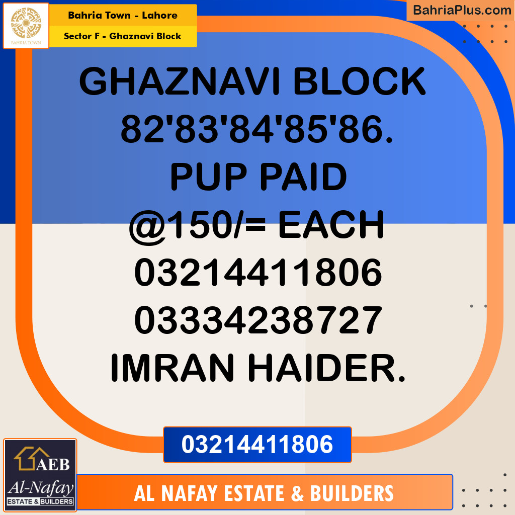 10 Marla Residential Plot for Sale in Sector F - Ghaznavi Block -  Bahria Town, Lahore - (BP-309162)