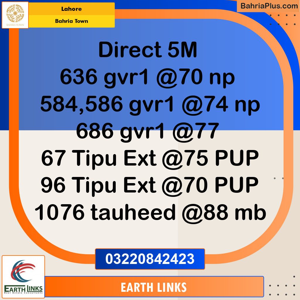 Residential Plot for Sale in Bahria Town, Lahore - (BP-309228)