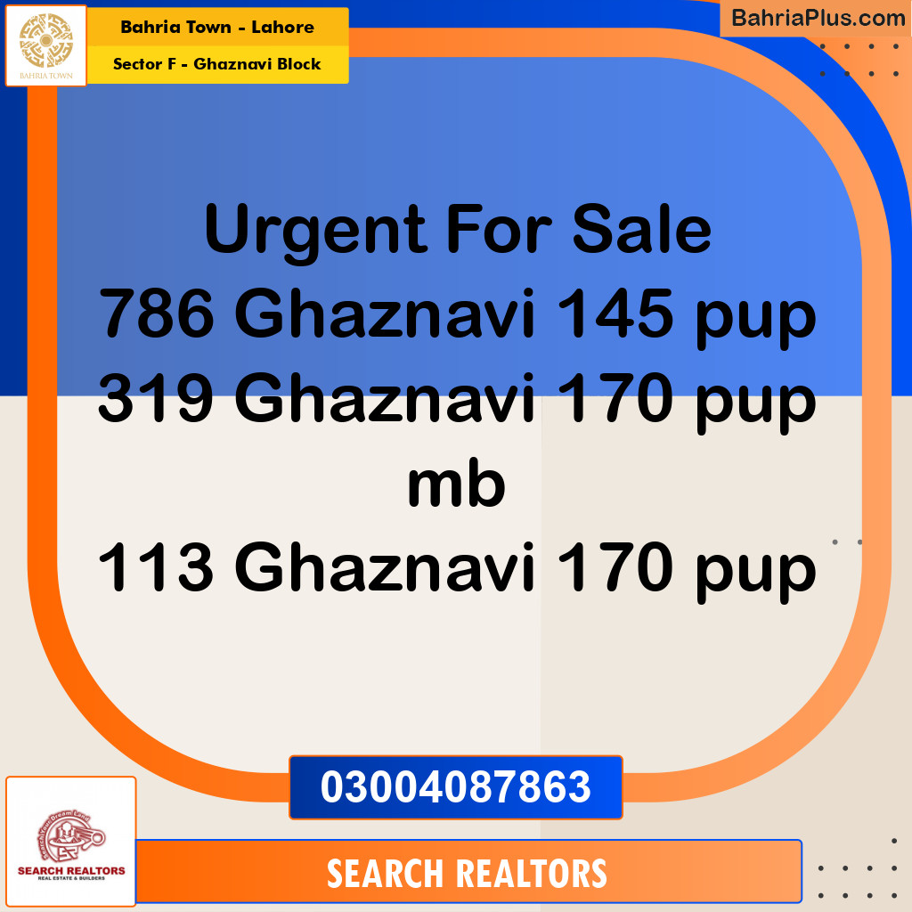 10 Marla Residential Plot for Sale in Sector F - Ghaznavi Block -  Bahria Town, Lahore - (BP-309403)