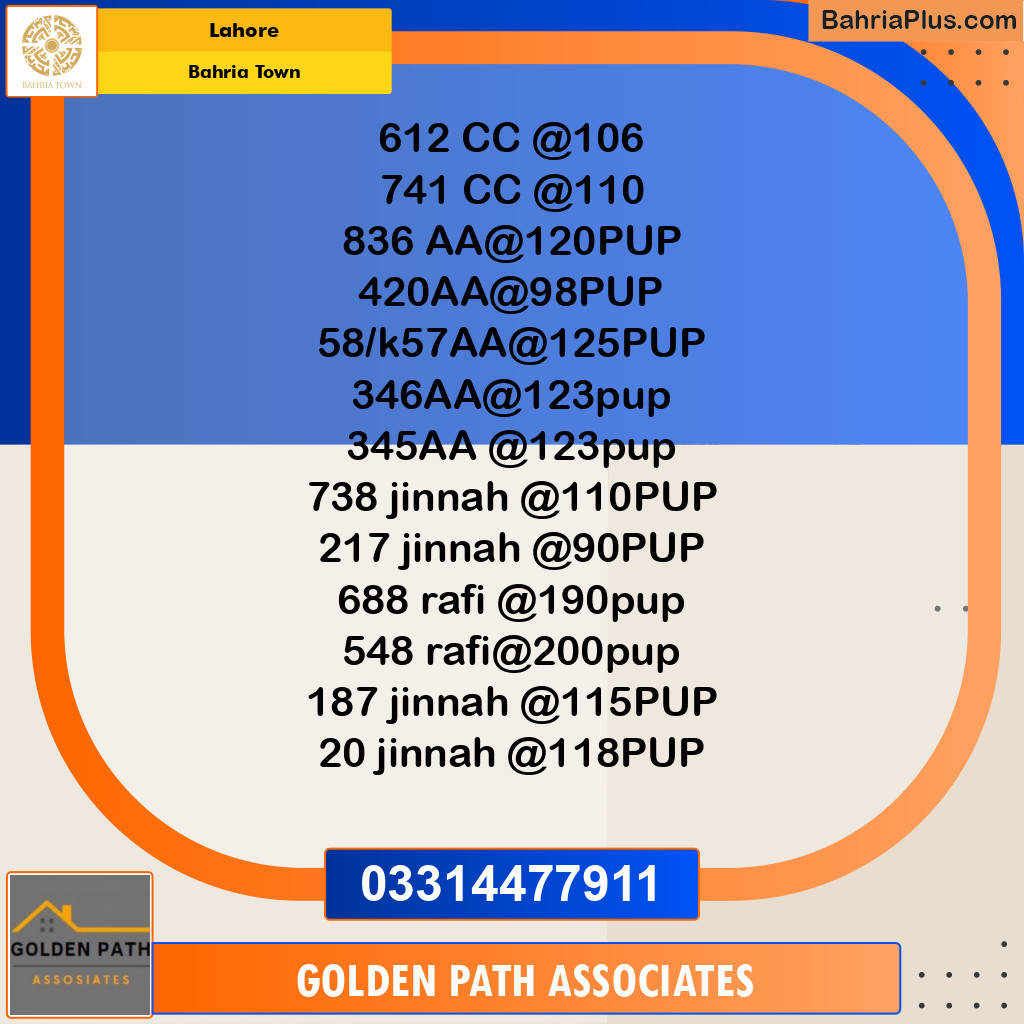 Residential Plot for Sale in Bahria Town, Lahore - (BP-309493)