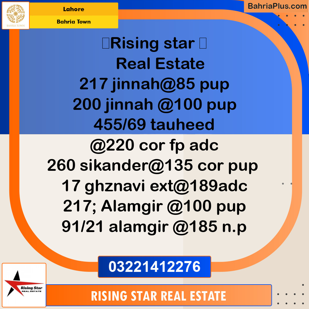 Residential Plot for Sale in Bahria Town, Lahore - (BP-309517)