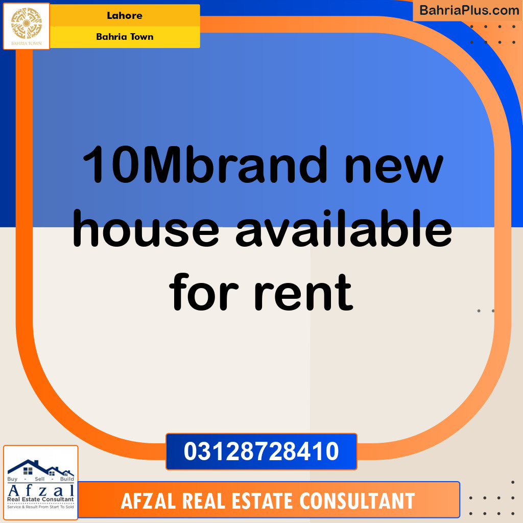 10 Marla Residential House for Rent in Bahria Town, Lahore - (BP-309541)