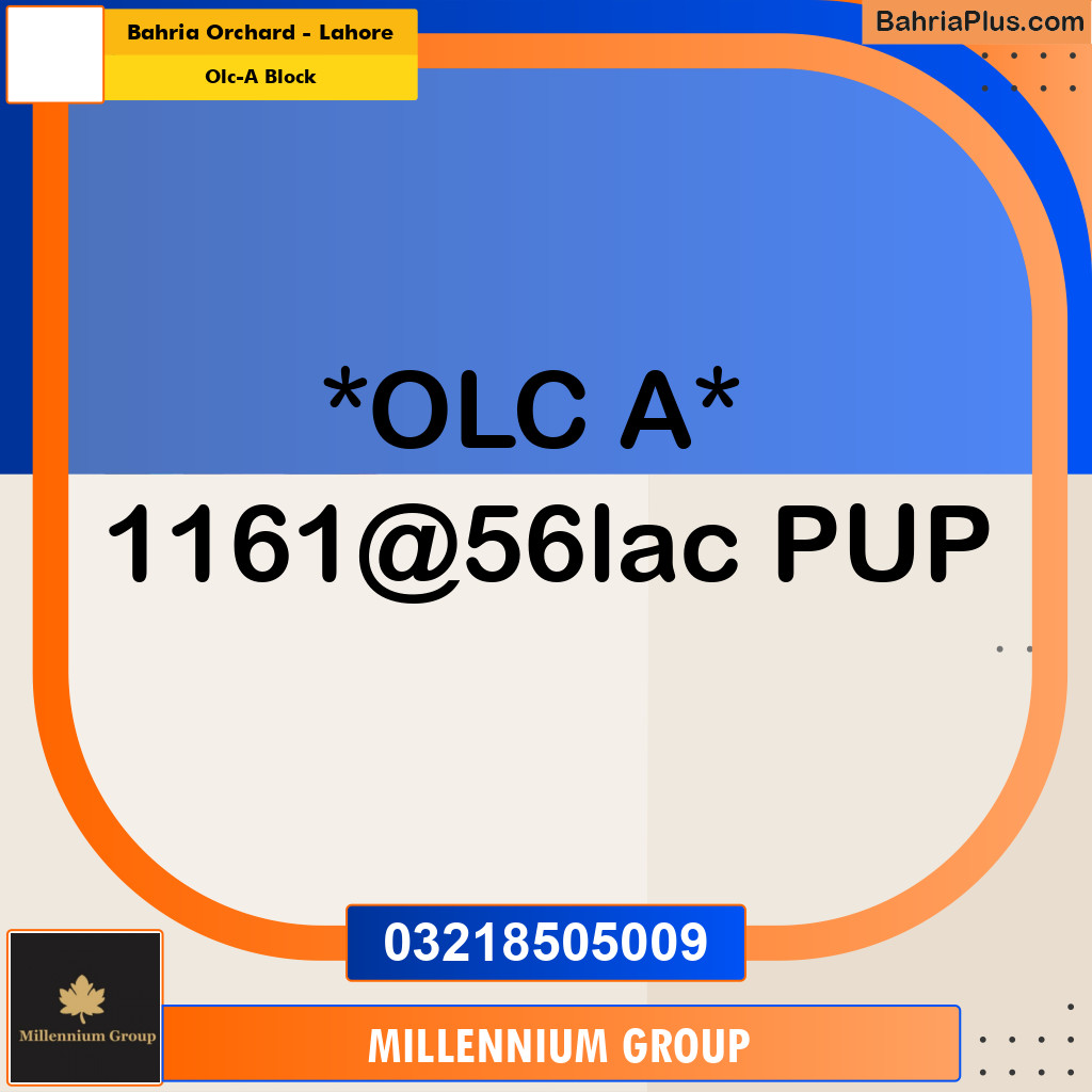 5 Marla Residential Plot for Sale in OLC-A Block -  Bahria Orchard, Lahore - (BP-309581)
