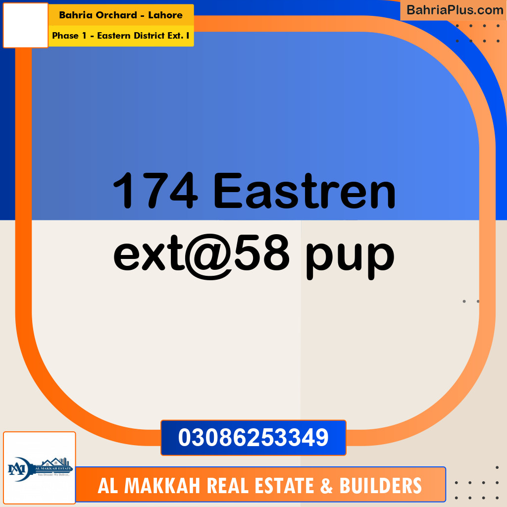 5 Marla Residential Plot for Sale in Phase 1 - Eastern District Ext. I -  Bahria Orchard, Lahore - (BP-309588)