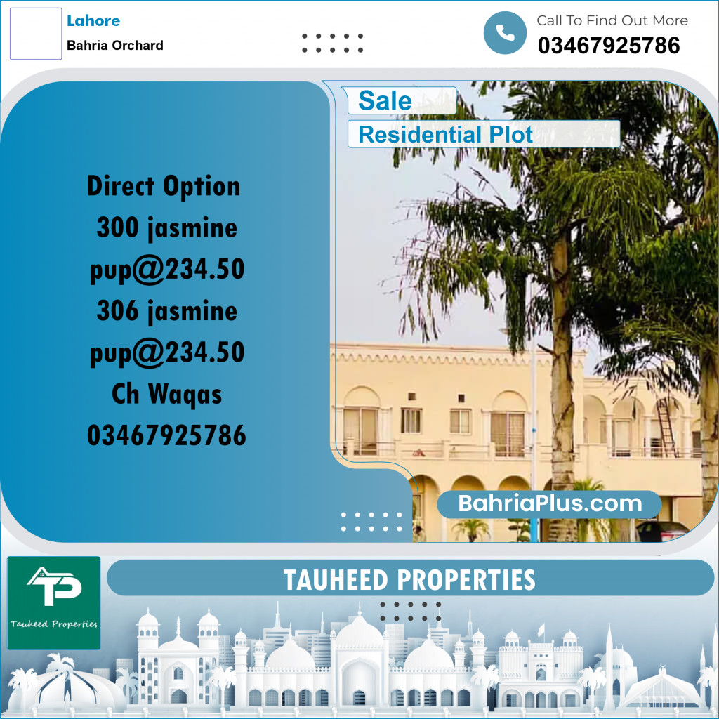 10 Marla Residential Plot for Sale in Bahria Orchard, Lahore - (BP-309746)