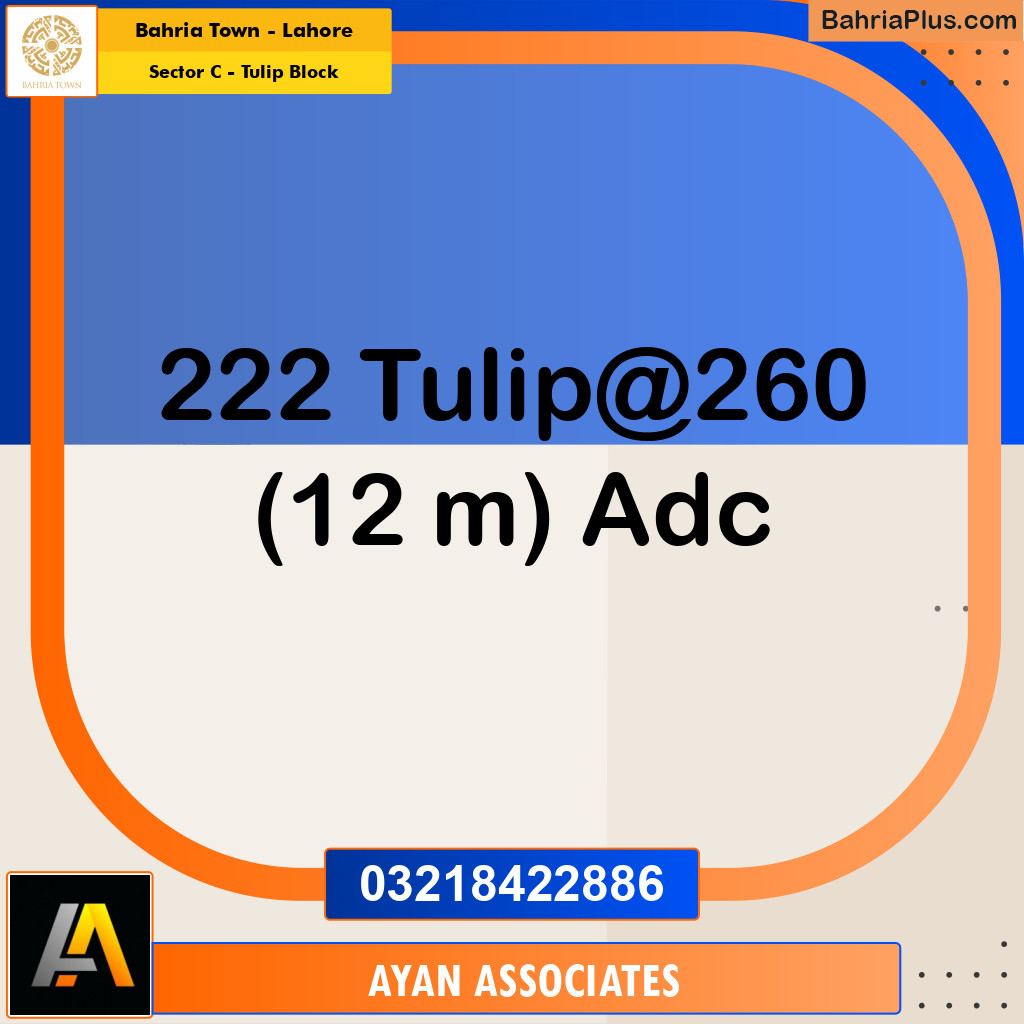 10 Marla Residential Plot for Sale in Sector C - Tulip Block -  Bahria Town, Lahore - (BP-309940)
