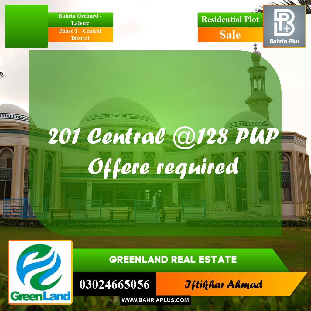 10 Marla Residential Plot for Sale in Phase 1 - Central District -  Bahria Orchard, Lahore - (BP-310281)