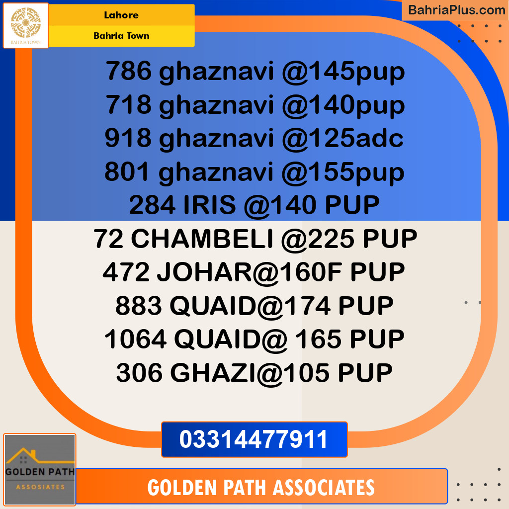 Residential Plot for Sale in Bahria Town, Lahore - (BP-310384)