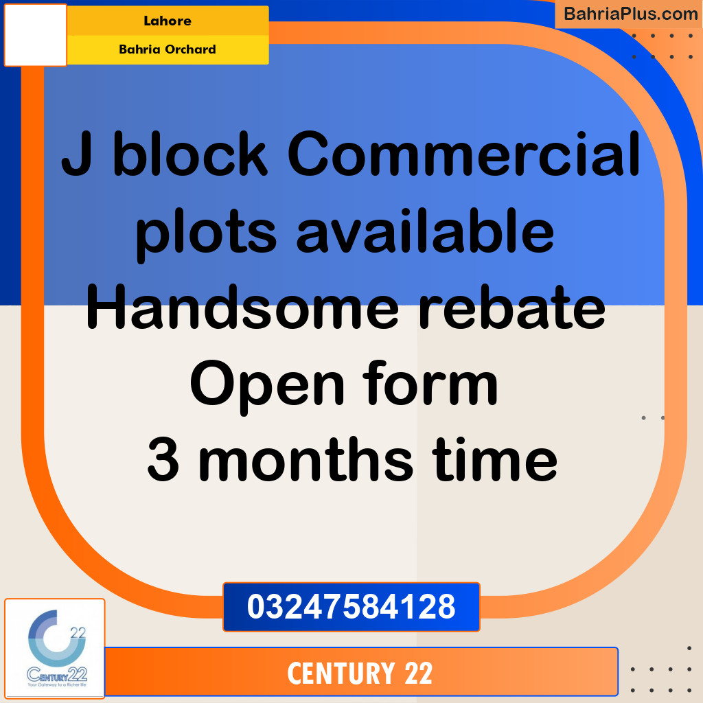 5 Marla Commercial Plot for Sale in Bahria Orchard, Lahore - (BP-310424)