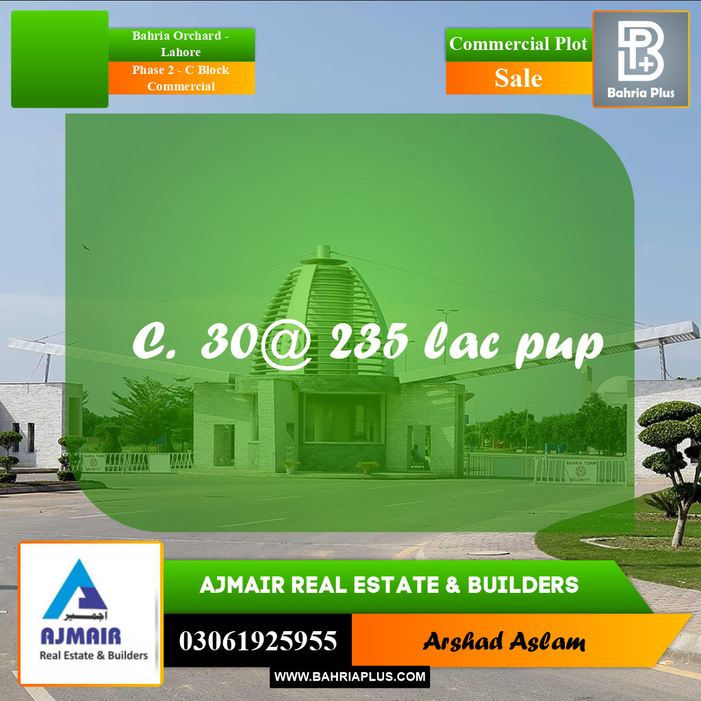 4 Marla Commercial Plot for Sale in Phase 2 - C Block Commercial -  Bahria Orchard, Lahore - (BP-310437)