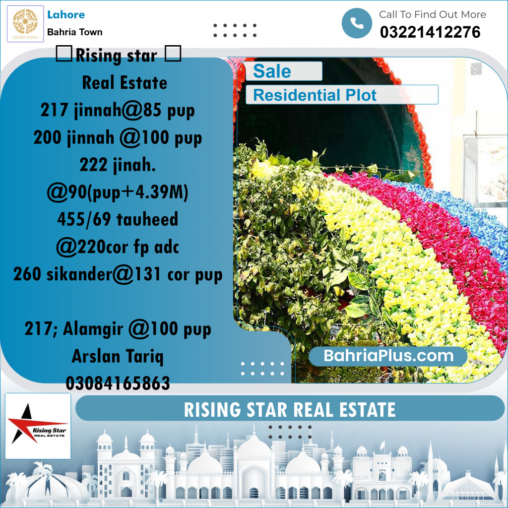 Residential Plot for Sale in Bahria Town, Lahore - (BP-310454)
