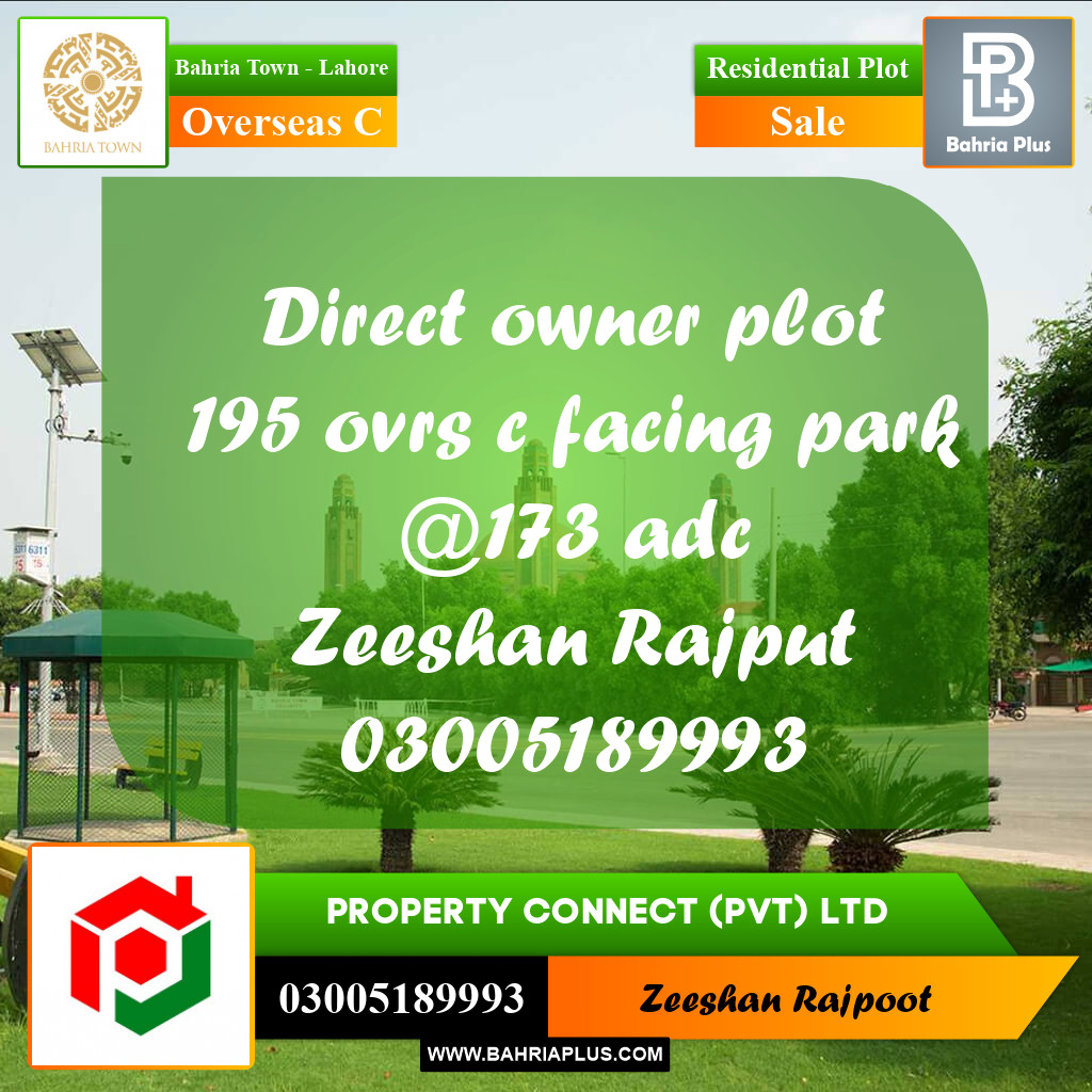 Residential Plot for Sale in Overseas C -  Bahria Town, Lahore - (BP-310511)