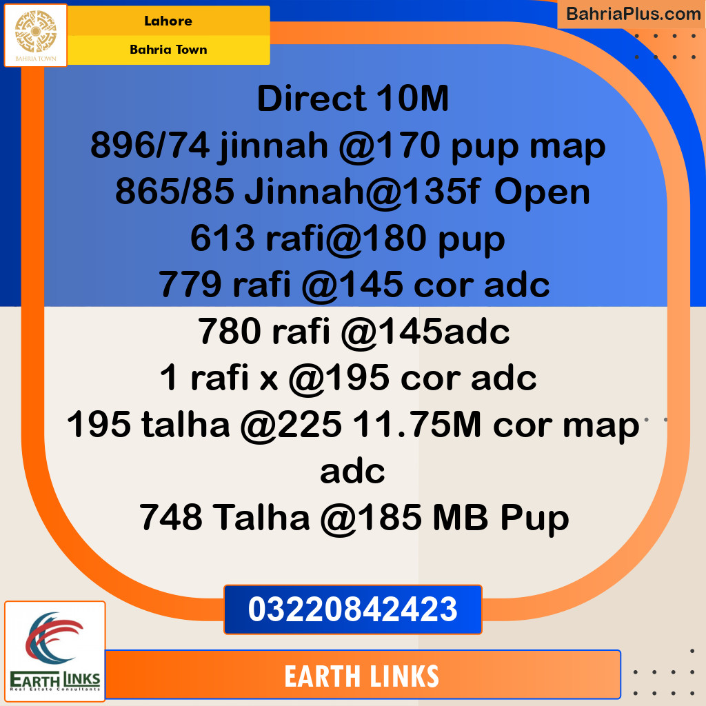Residential Plot for Sale in Bahria Town, Lahore - (BP-310556)