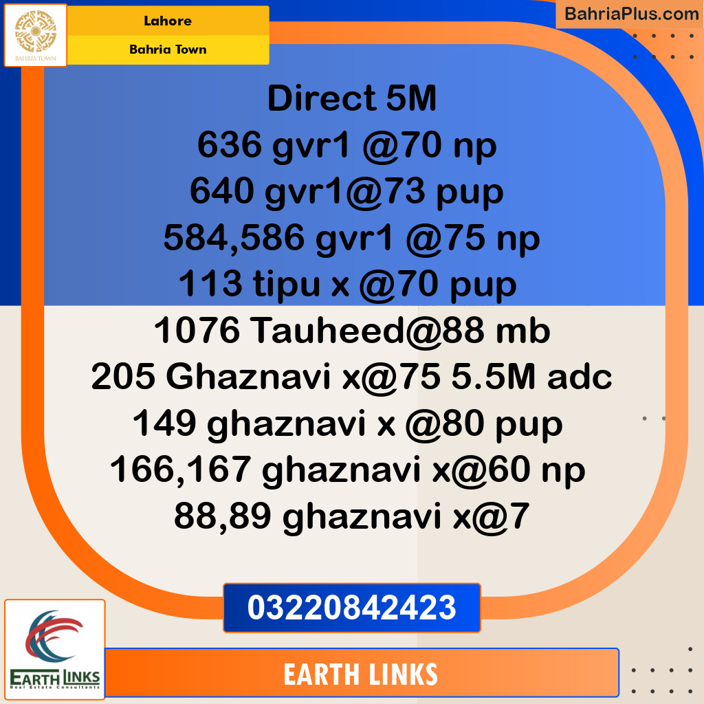 Residential Plot for Sale in Bahria Town, Lahore - (BP-310560)