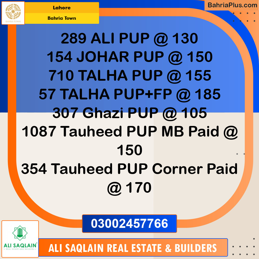Residential Plot for Sale in Bahria Town, Lahore - (BP-310710)