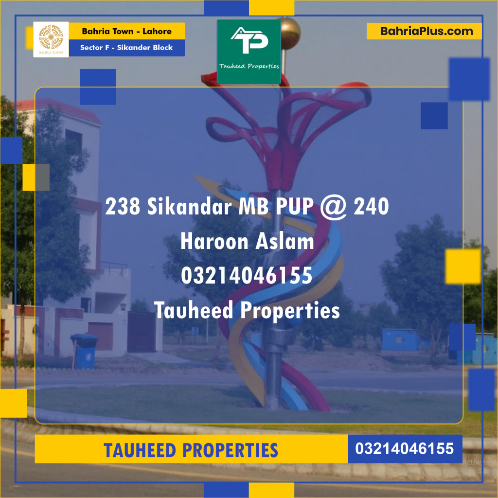 1 Kanal Residential Plot for Sale in Sector F - Sikander Block -  Bahria Town, Lahore - (BP-310777)