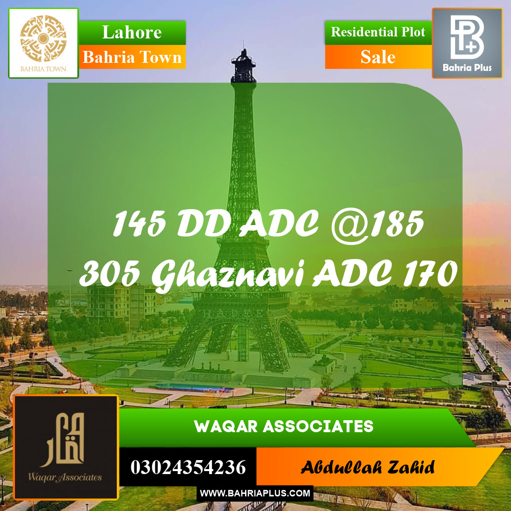 Residential Plot for Sale in Bahria Town, Lahore - (BP-310798)