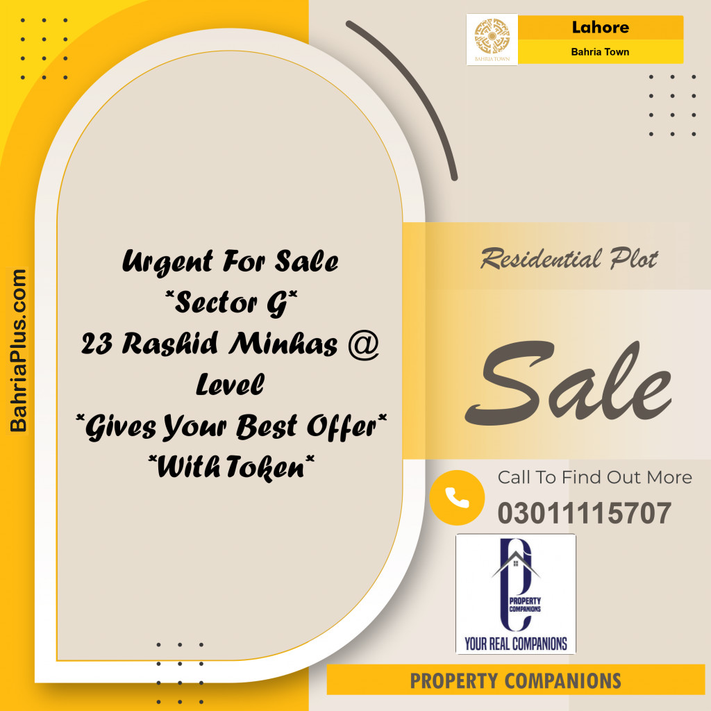 Residential Plot for Sale in Bahria Town, Lahore - (BP-310847)