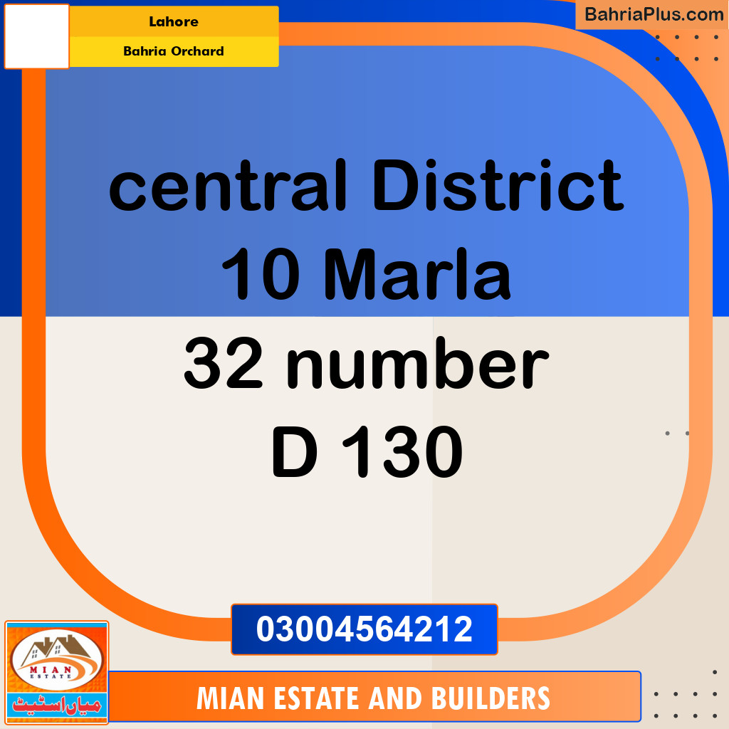 Residential Plot for Sale in Bahria Orchard, Lahore - (BP-310849)