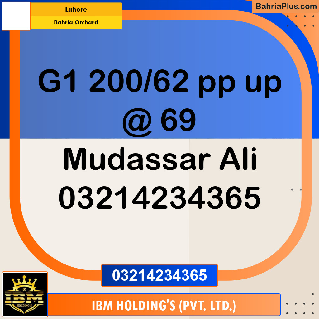Residential Plot for Sale in Bahria Orchard, Lahore - (BP-310941)
