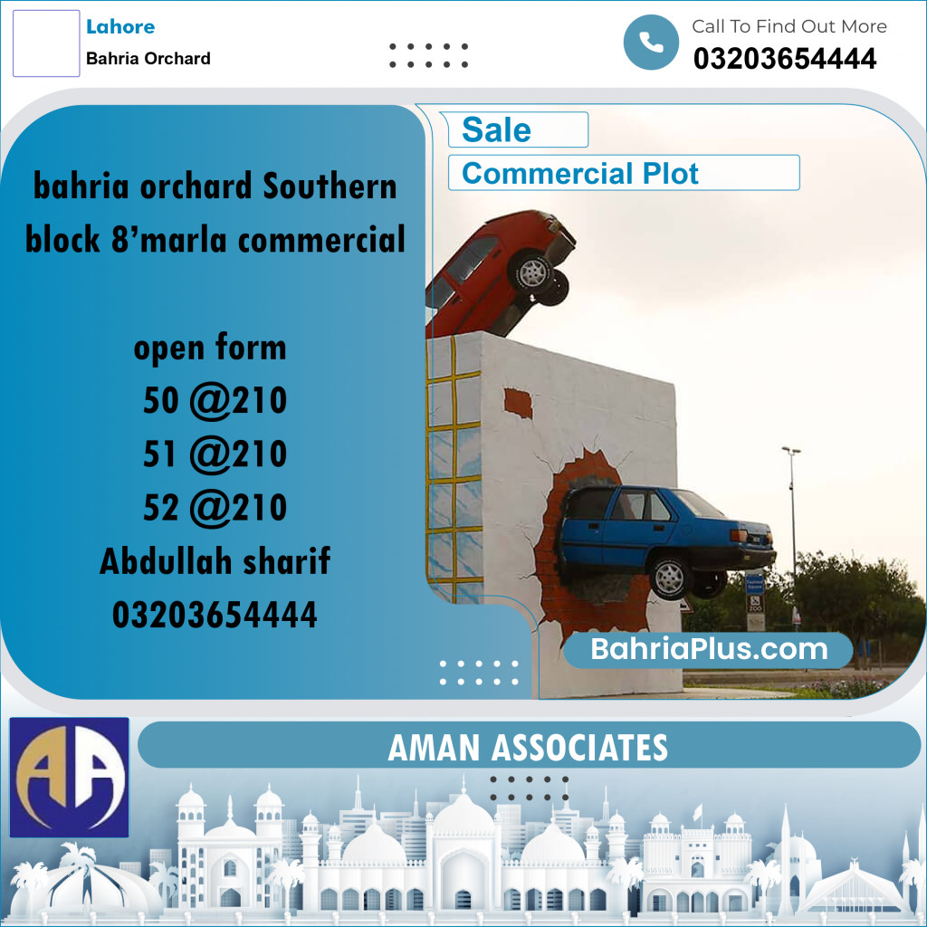 Commercial Plot for Sale in Bahria Orchard, Lahore - (BP-311021)