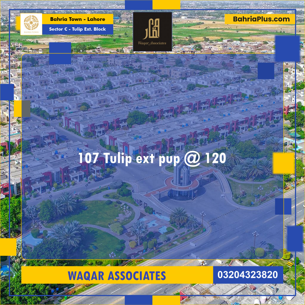 5 Marla Residential Plot for Sale in Sector C - Tulip Ext. Block -  Bahria Town, Lahore - (BP-311204)
