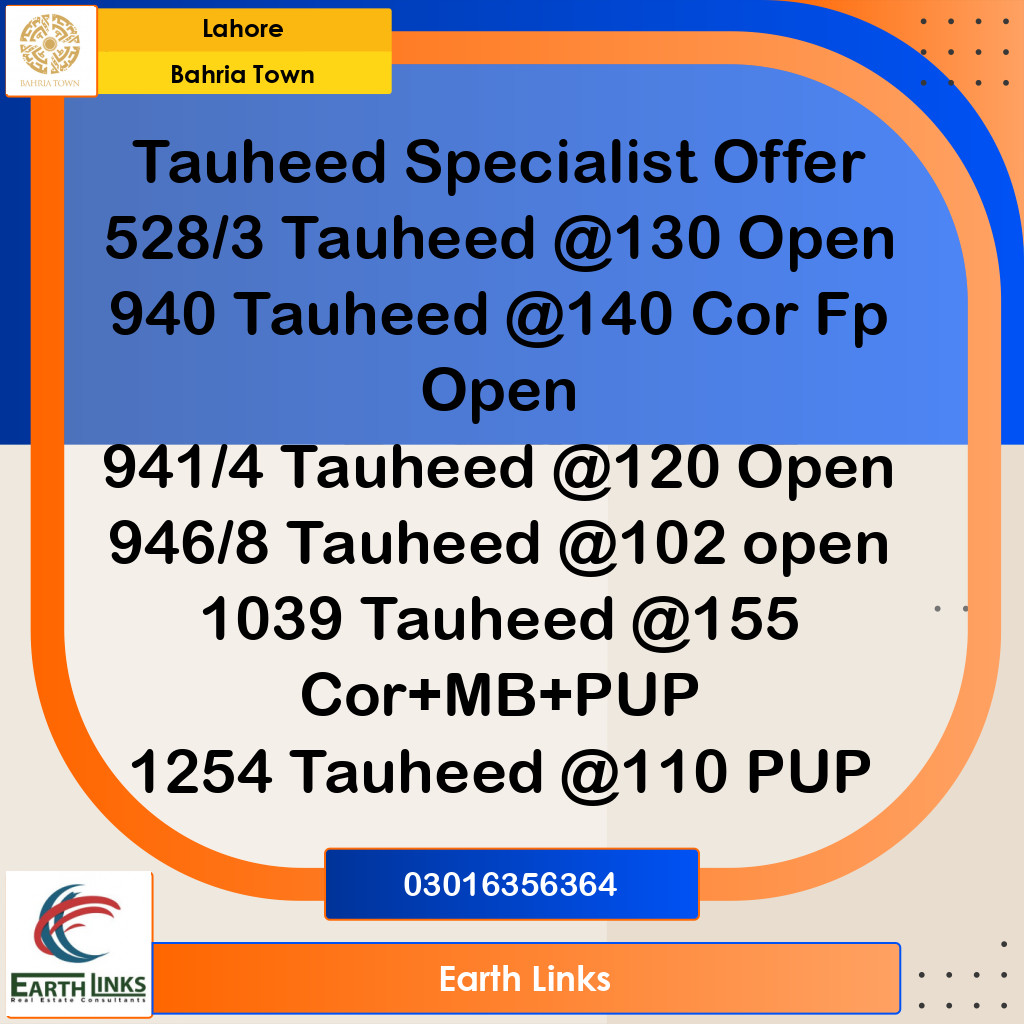 1 Marla Residential Plot for Sale in Bahria Town, Lahore - (BP-311241)