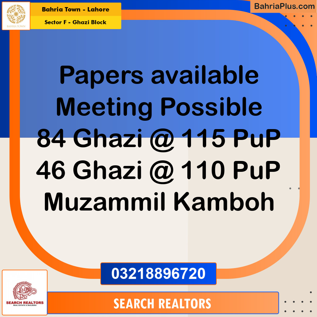 10 Marla Residential Plot for Sale in Sector F - Ghazi Block -  Bahria Town, Lahore - (BP-311355)