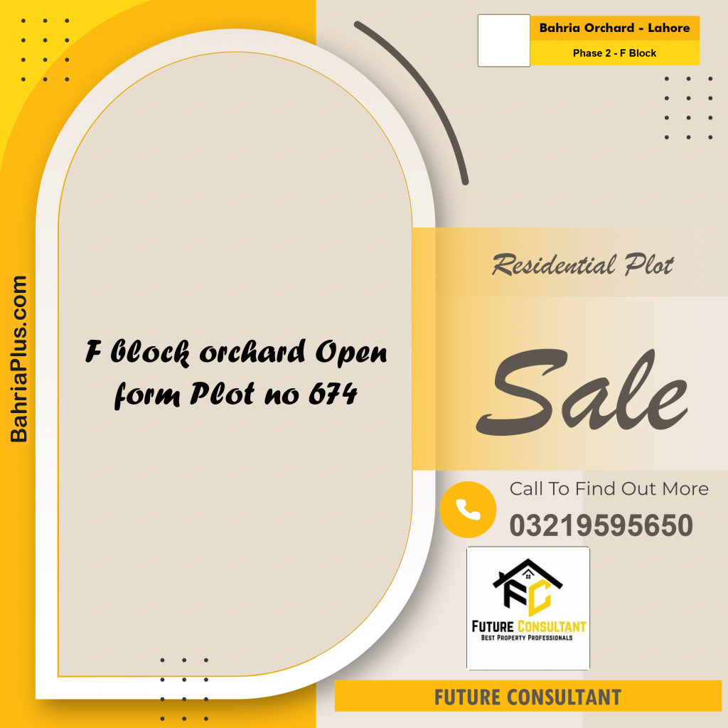 5 Marla Residential Plot for Sale in Phase 2 - F Block -  Bahria Orchard, Lahore - (BP-311417)