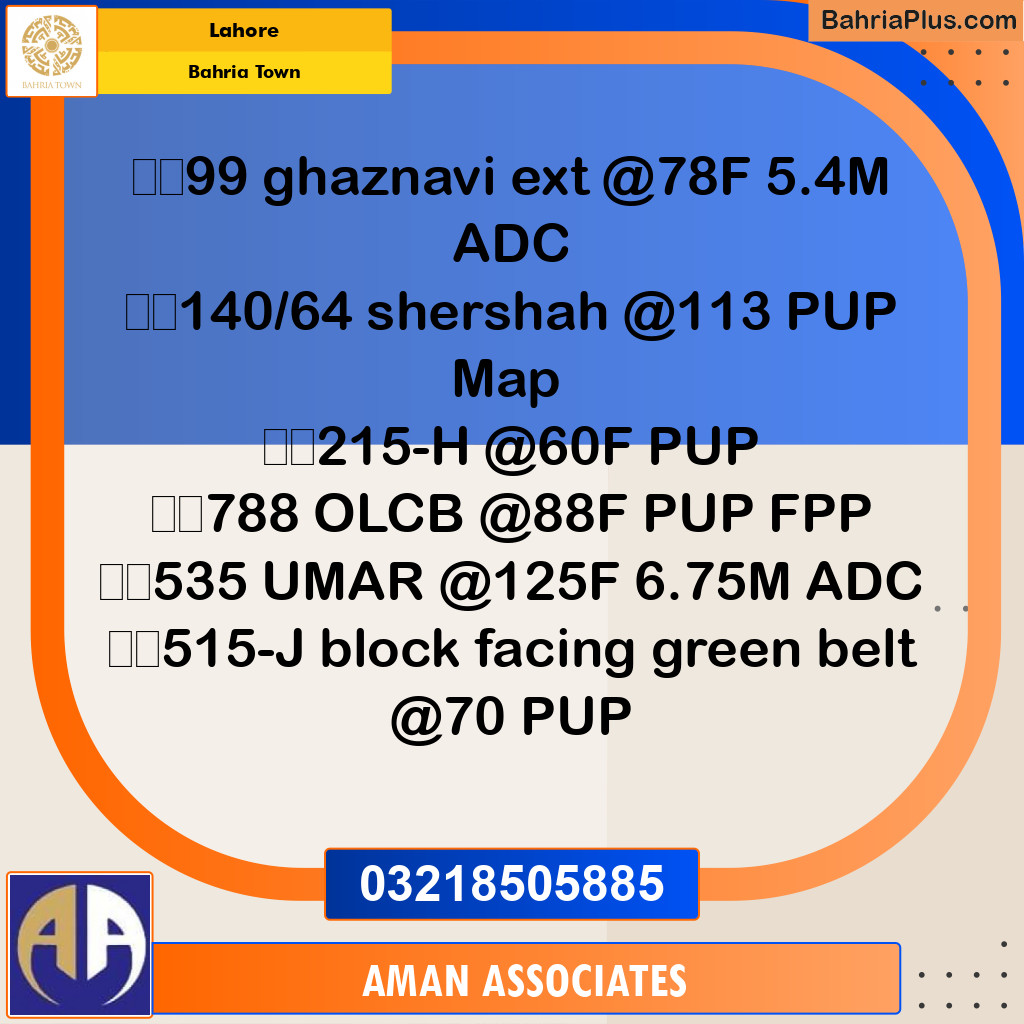 Residential Plot for Sale in Bahria Town, Lahore - (BP-311477)