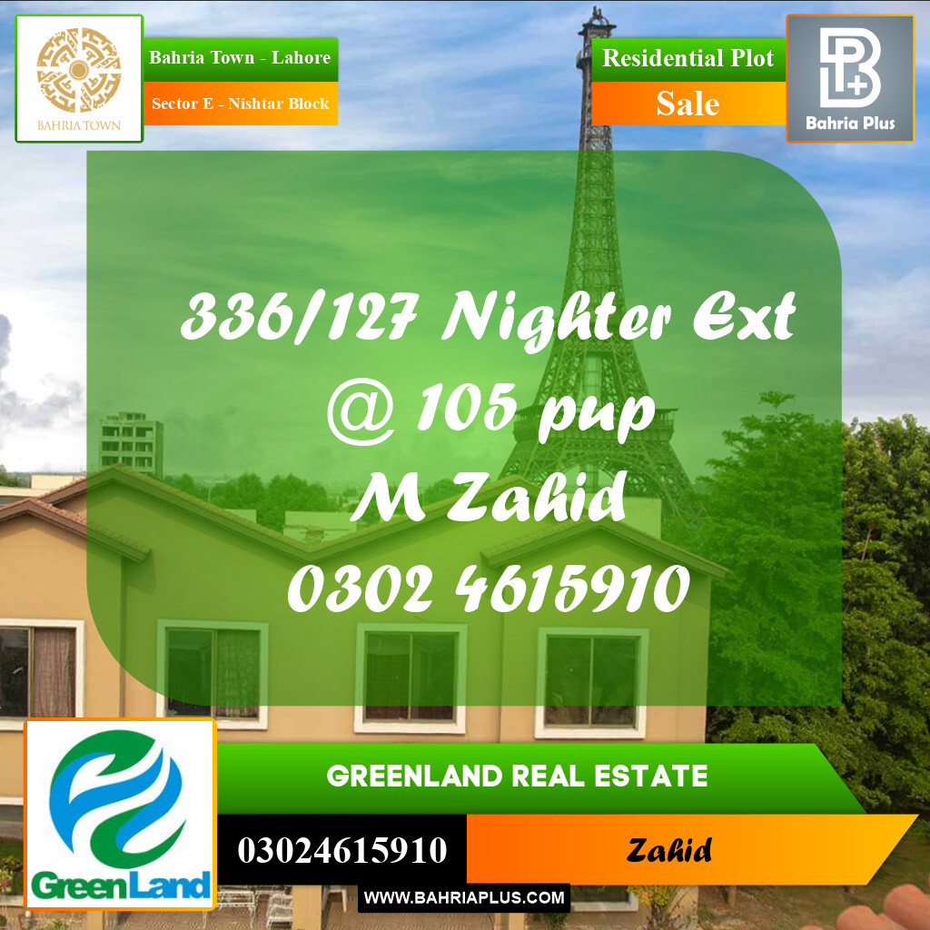 5 Marla Residential Plot for Sale in Sector E - Nishtar Block -  Bahria Town, Lahore - (BP-311509)