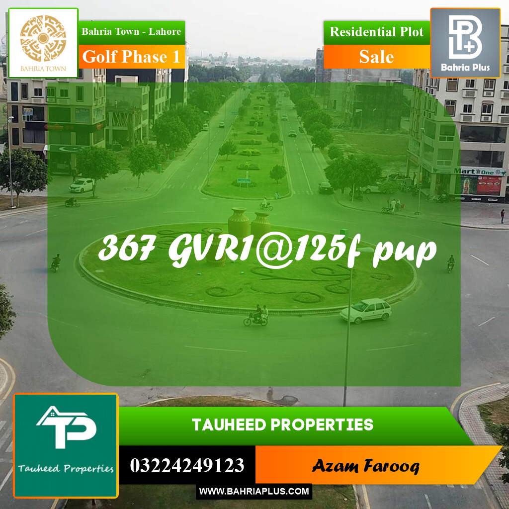 10 Marla Residential Plot for Sale in Golf Phase 1 -  Bahria Town, Lahore - (BP-311535)